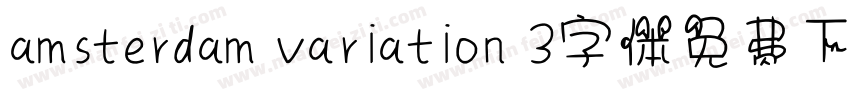amsterdam variation 3字体免费下载字体转换
